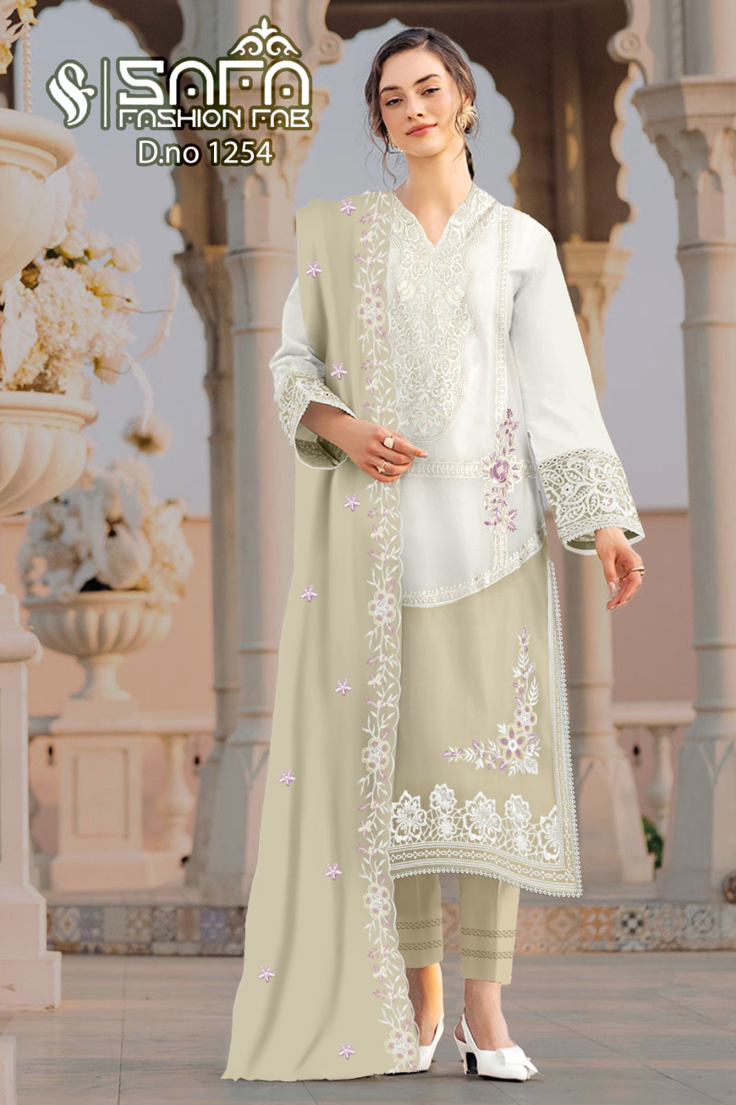 Safa Fashion Fab 1254 Georgette Readymade Pakistani Suit Wholesale Price In Surat
